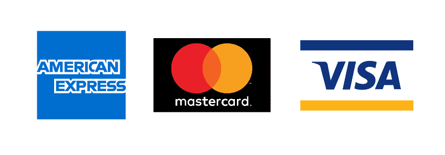 Main Footer containing American Express, MasterCard, and Visa logos.
