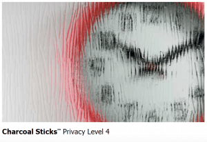 A privacy level 4 clock with charcoal sticks design.